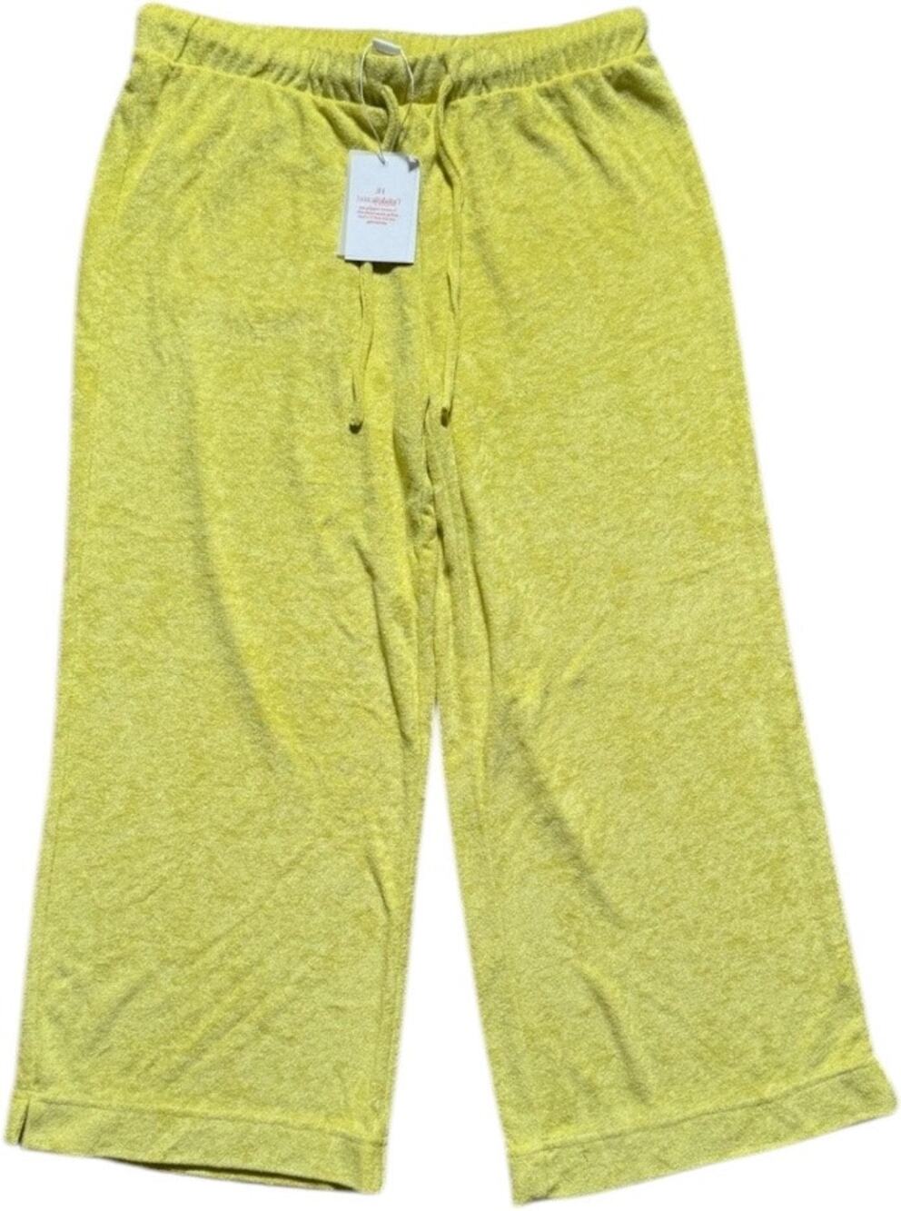 Andie, The Crop Pant, Swim Coverup, Yellow Lime Green, Size Small, NWT